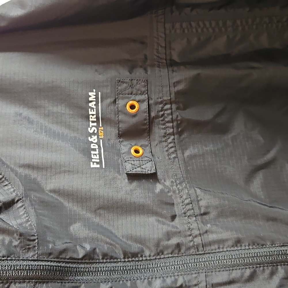 Black Hooded Rain Jacket by Field And Stream - Picture 4 of 10